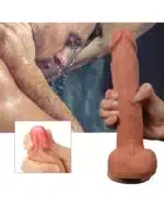 22 Cm Damarlı Esnek Ten Rengi Realistik Vantuzlu Dildo - Görsel 6