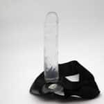 25 cm Şeffaf Jel Dildo Gerçekçi Kemerli - Görsel 3